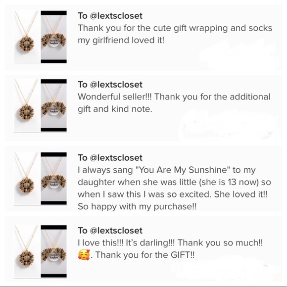 You Are My Sunshine Sunflower Necklace Silver Gold - Picture 2 of 8